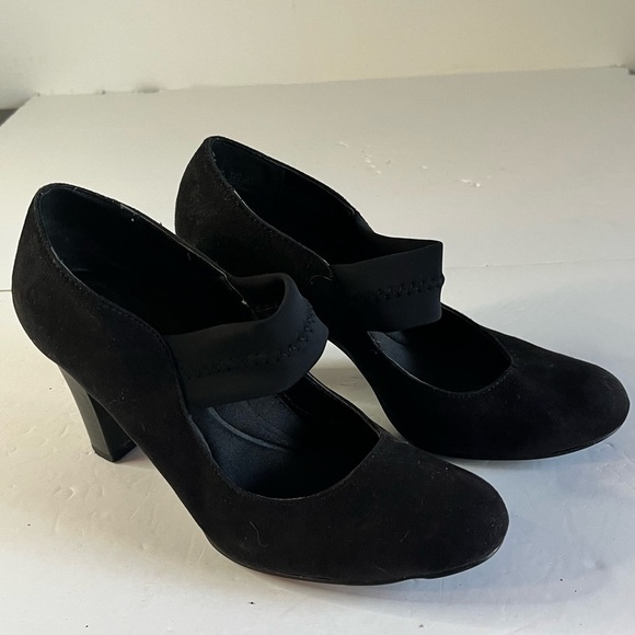 Naturalizer Women’s Black Suede Mary Jane Heels | Style: Jana | Size 8.5M - Picture 1 of 12